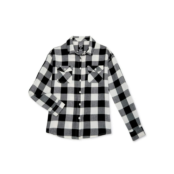 OTW Womens Long Sleeve Plus Size Button Down Plaid Shirt Blouse Top OTW Womens Long Sleeve Plus Size Button Down Plaid Shirt Blouse Top